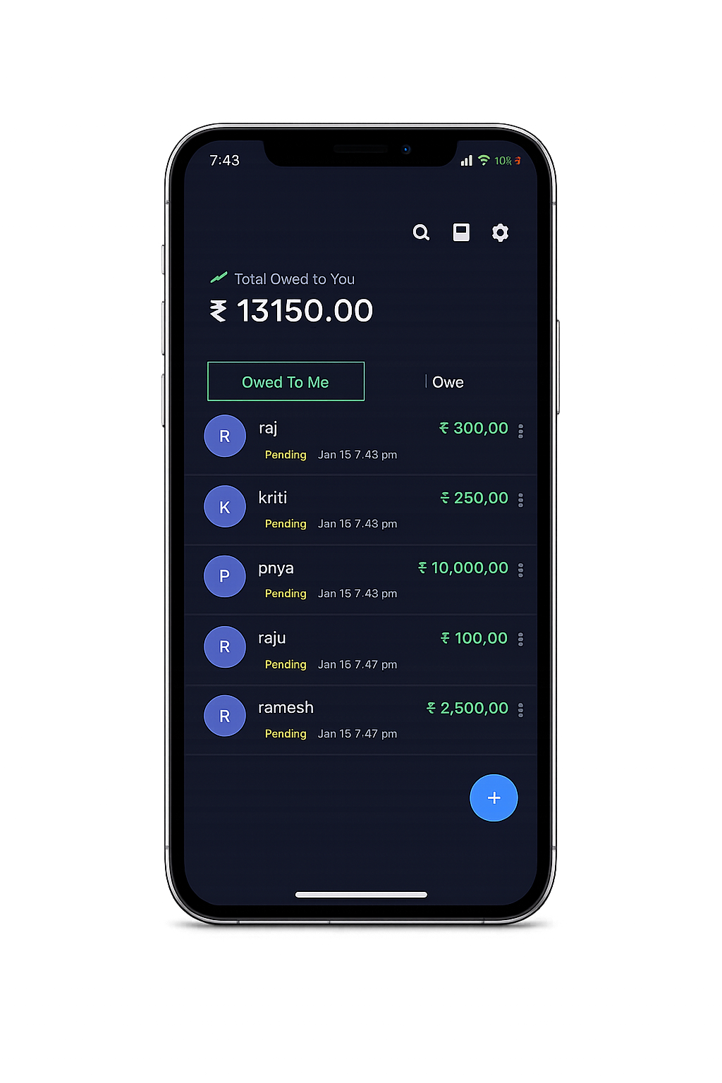 Owezzi App Home Screen